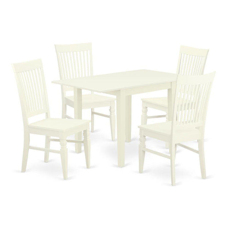 Dining Room Set Linen White, NDWE5-LWH-W