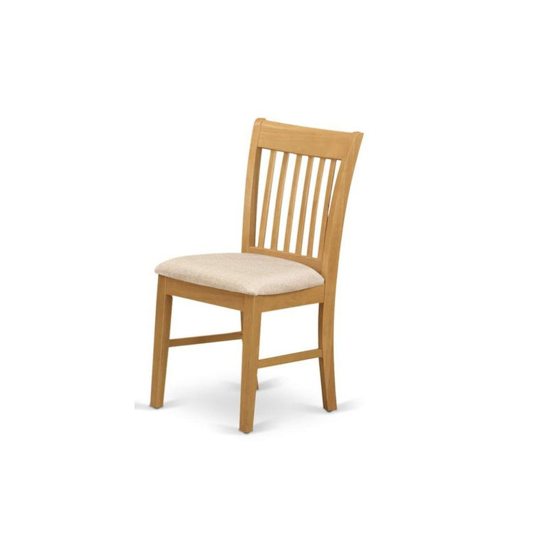 NFC-OAK-C Norfolk kitchen dining chair with Cushion Seat -Oak Finish.