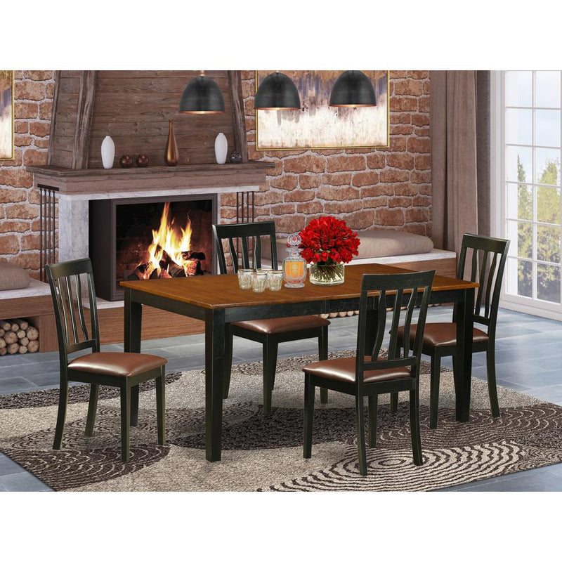 5  PC  Kitchen  Table  set-Dining  Table  and  4  Wood  Kitchen  Chairs