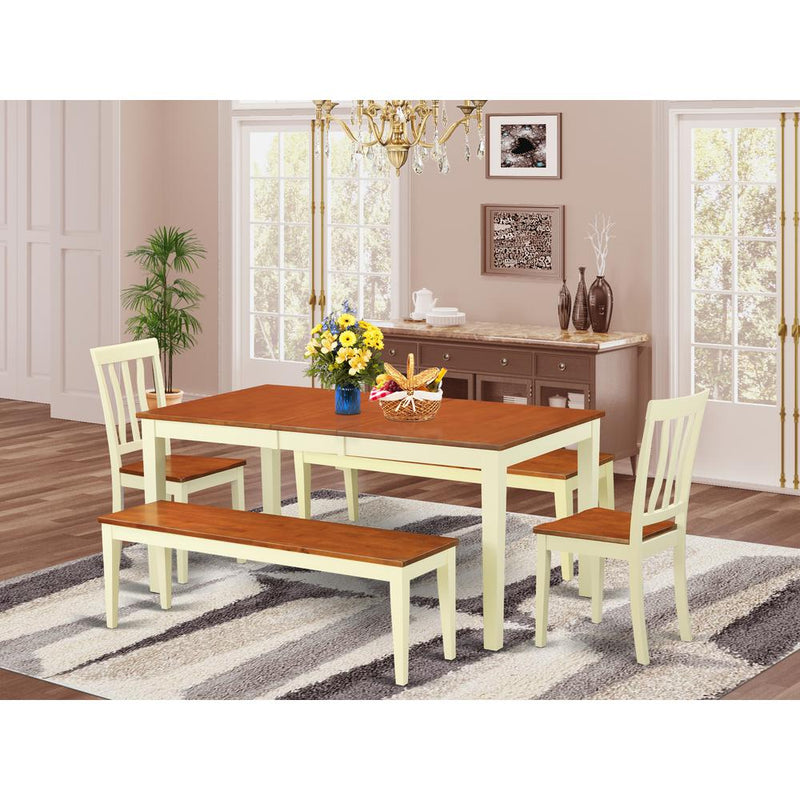 5  Pc  Dining  room  set  with  bench-Kitchen  Tables  and  2  Dining  Chairs  Plus  2  bench