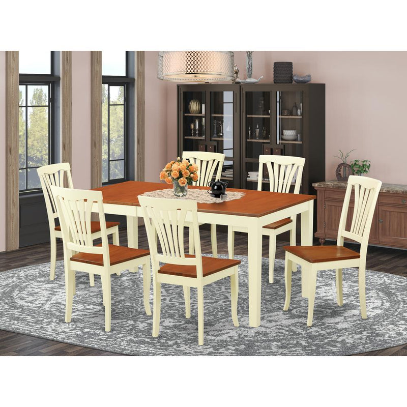 7  Pcs  Dining  set  -Kitchen  Table  and  6  Dining  Chairs