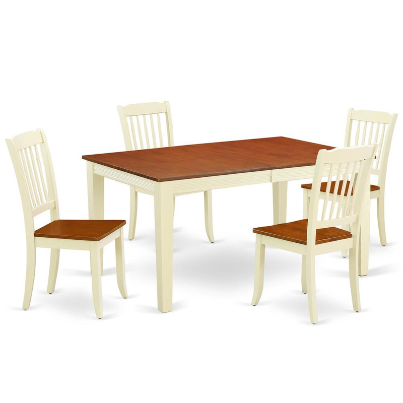 Dining Room Set Buttermilk & Cherry, NIDA5-BMK-W