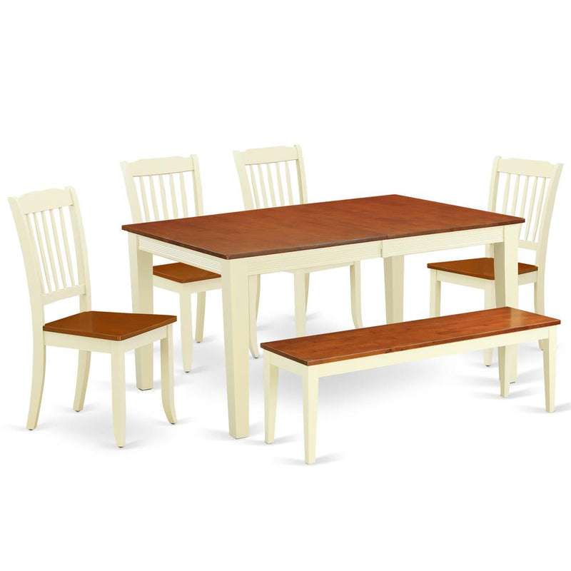 Dining Room Set Buttermilk & Cherry, NIDA6-BMK-W