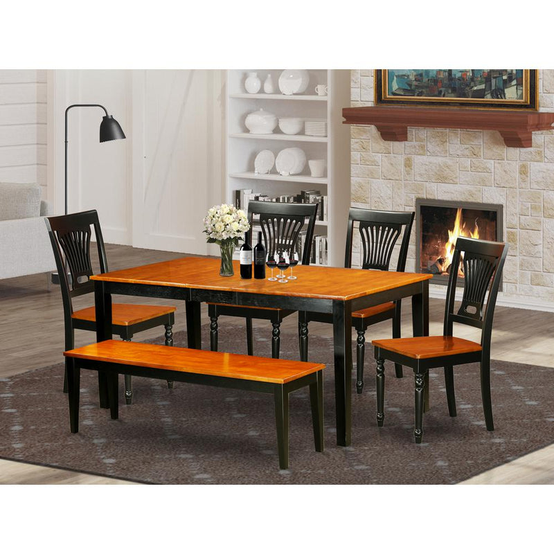 6  PC  Dining  room  set  with  bench-Kitchen  Tables  and  4  Dining  Chairs  Plus  bench