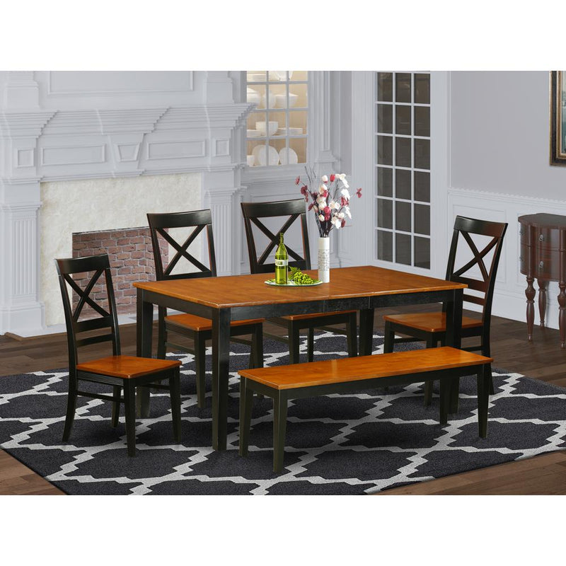 6  PC  Dining  room  set  with  bench-Kitchen  Tables  and  4  Dining  Chairs  Plus  bench