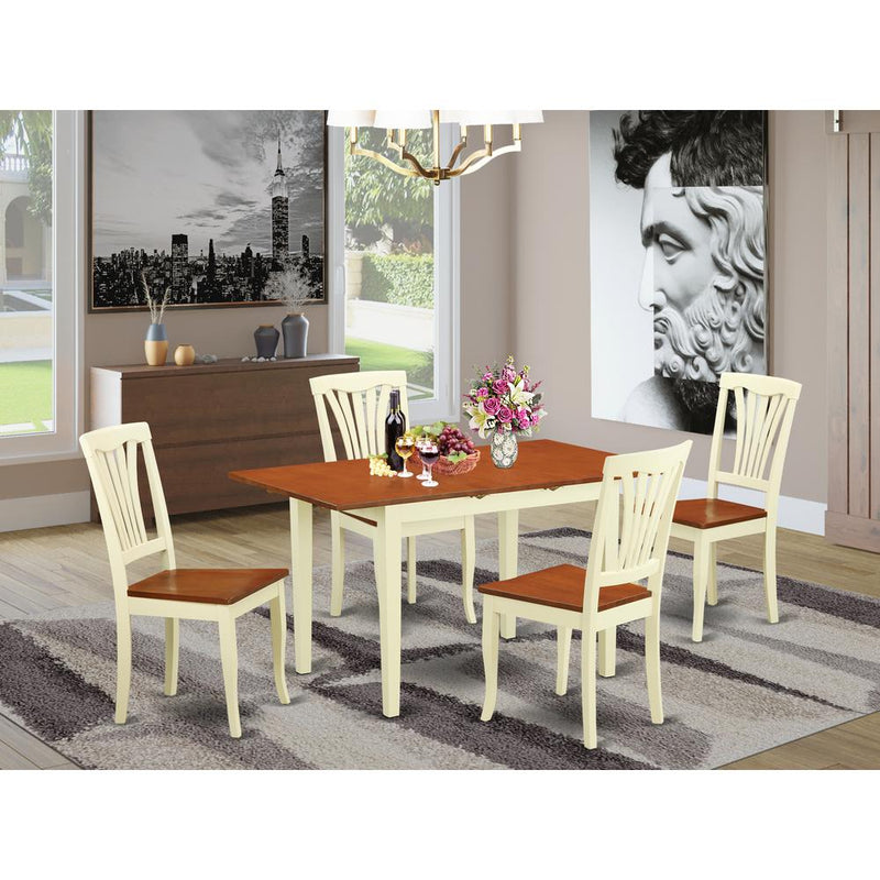 5  Pc  Dinette  set  for  4-Kitchen  Table  and  4  Dining  Chairs