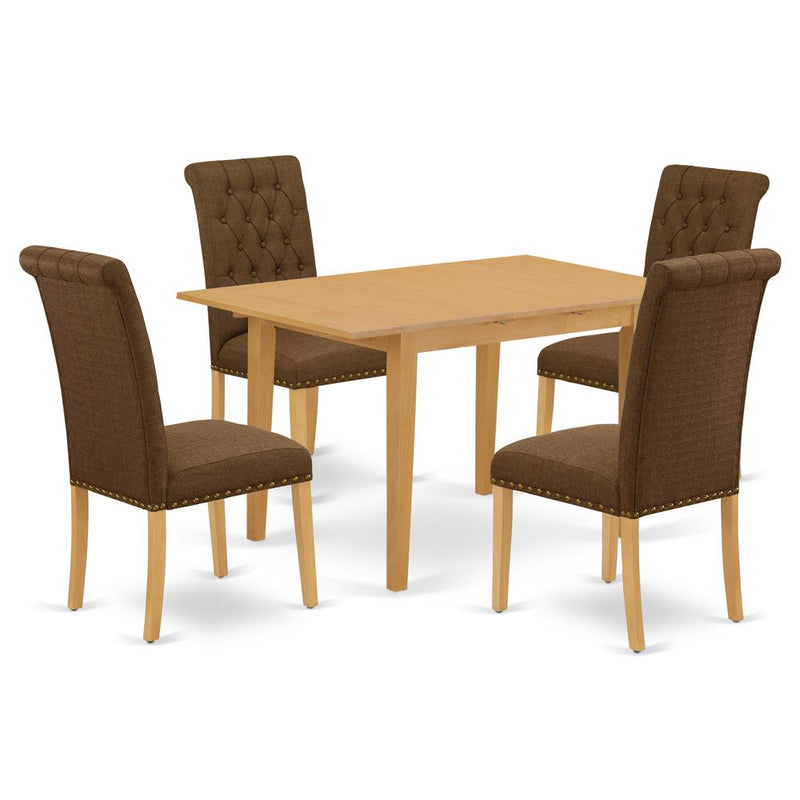 Dining Room Set Oak, NOBR5-OAK-18