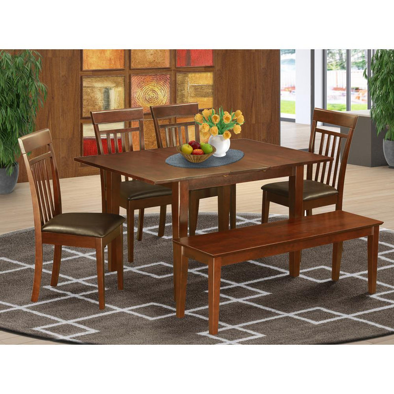 6  PC  Table  and  Chairs  set  -  Kitchen  dinette  Table  and  4  Kitchen  Dining  Chairs  plus  a  bench