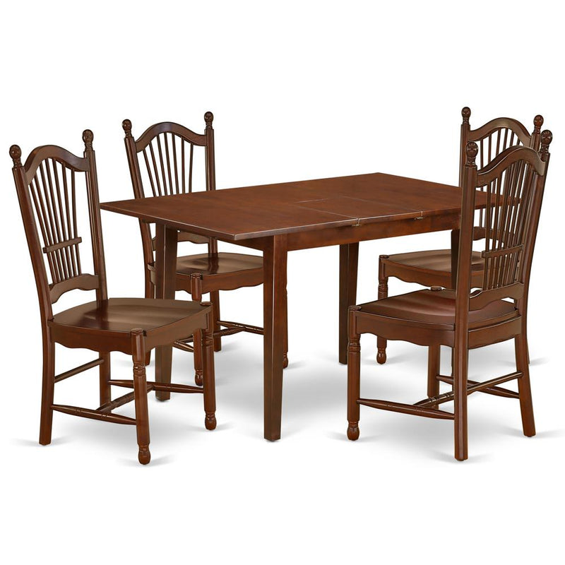 Dining Room Set Mahogany, NODO5-MAH-W