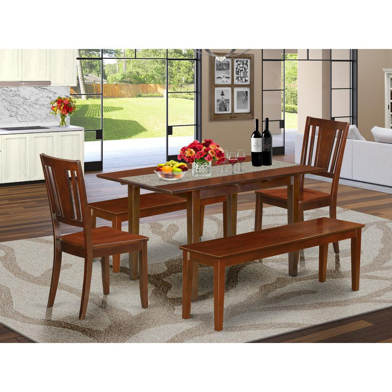 5  PC  dinette  set  for  small  spaces  -  Table  plus  2  Kitchen  Chairs  and  2  Benches