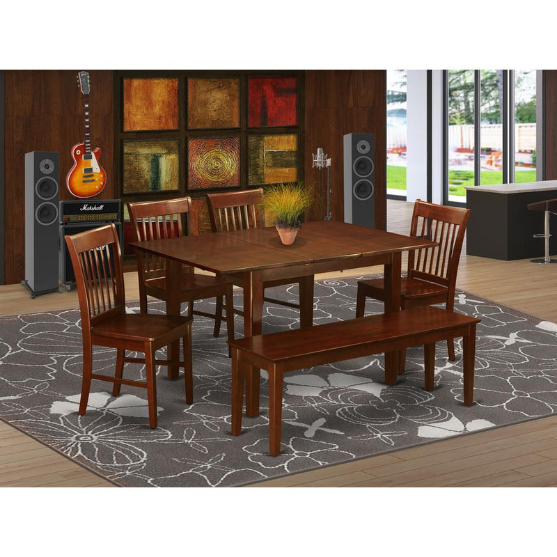 6  Pc  dinette  set  -  Table  and  4  Dining  Table  Chairs  for  Dining  room  and  Bench