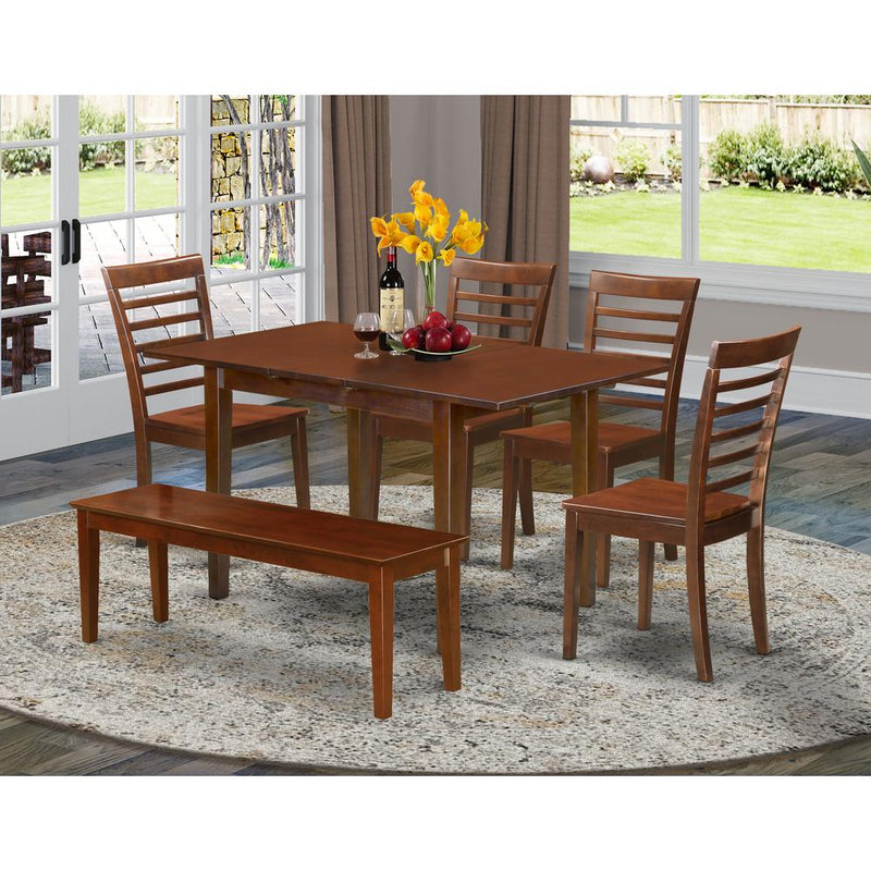 6  Pc  Kitchen  dinette  set  -  Table  and  4  Kitchen  Dining  Chairs  plus  Bench