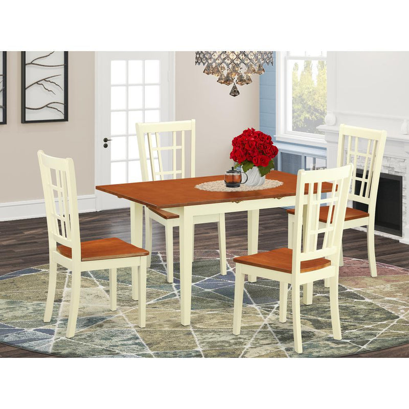 5  PcTable  and  Chairs  set  for  4-Dinette  Table  and  4  Kitchen  Dining  Chairs