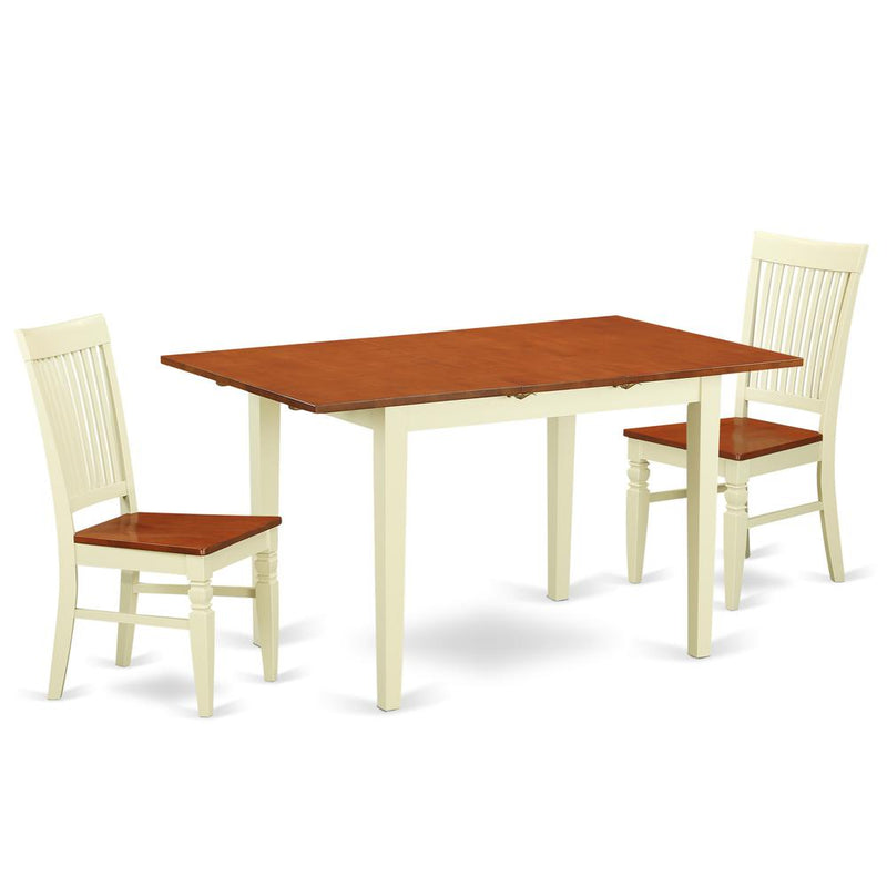 Dining Room Set Buttermilk & Cherry, NOWE3-BMK-W