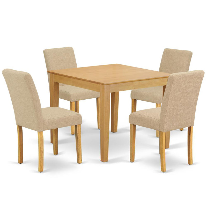 Dining Room Set Oak, OXAB5-OAK-04