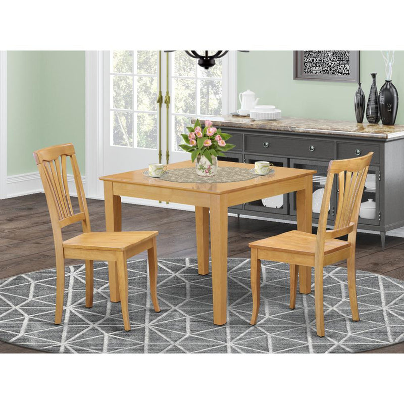 3  Pc  small  Kitchen  Table  set  -square  Table  and  2  Dining  Chairs