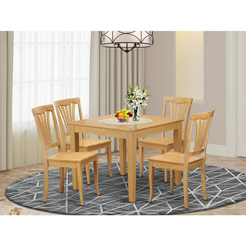 5  Pc  small  Kitchen  Table  and  Chairs  set  -square  Dinette  Table  and  4  Kitchen  Chairs