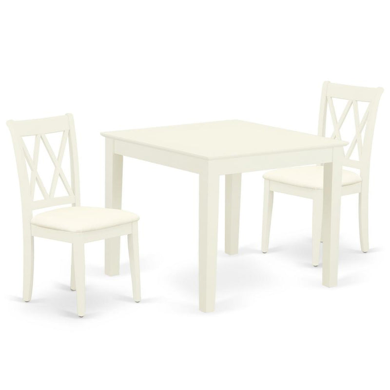 Dining Room Set Linen White, OXCL3-LWH-C