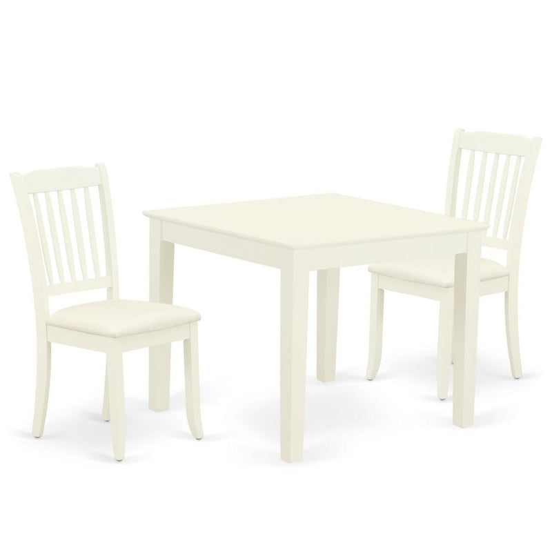 Dining Room Set Linen White, OXDA3-LWH-C