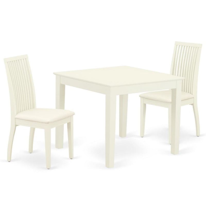 Dining Room Set Linen White, OXIP3-LWH-C