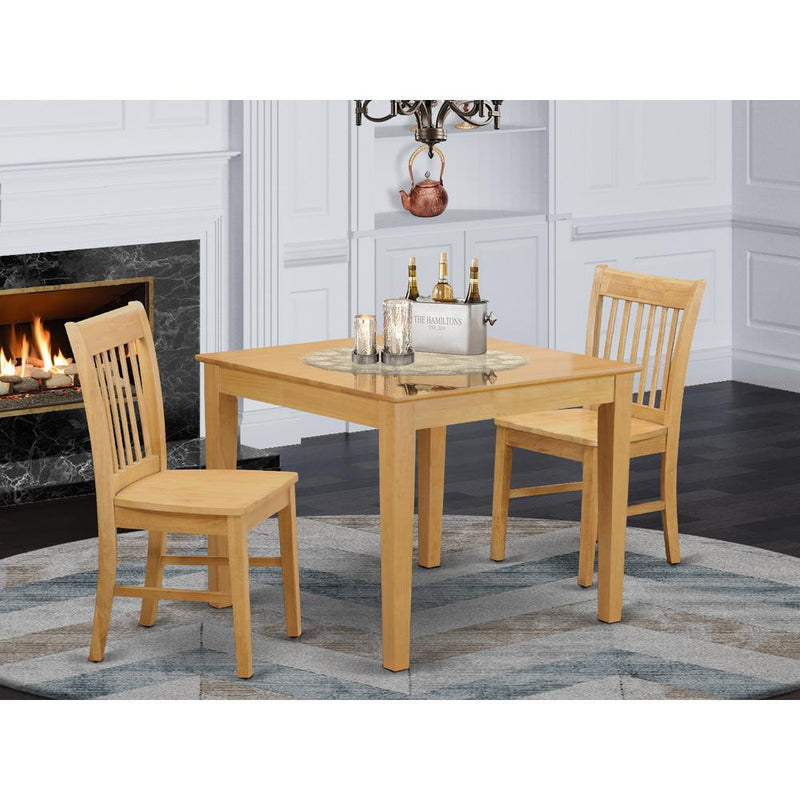 3  Pc  small  Kitchen  Table  set  -  square  Kitchen  Table  and  2  dinette  Chairs