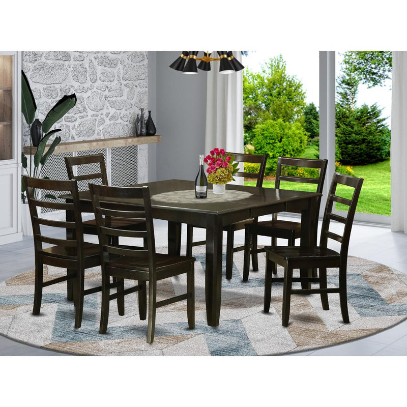 7  Pc  Dining  room  set-Dinette  Table  with  Leaf  and  6  Dinette  Chairs