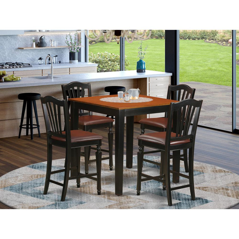 5  Pc  counter  height  Kitchen  table  set  -  Kitchen  dinette  Table  and  4  Kitchen  Dining  chair.