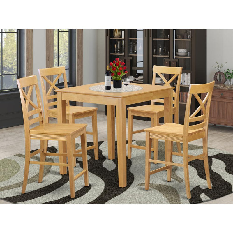 5  PC  counter  height  Dining  set  -  counter  height  Table  and  4  counter  height  stool.