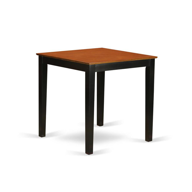 36-Square  Counter  Height  Pub  Set  table  in  Black  and  Cherry  Finish