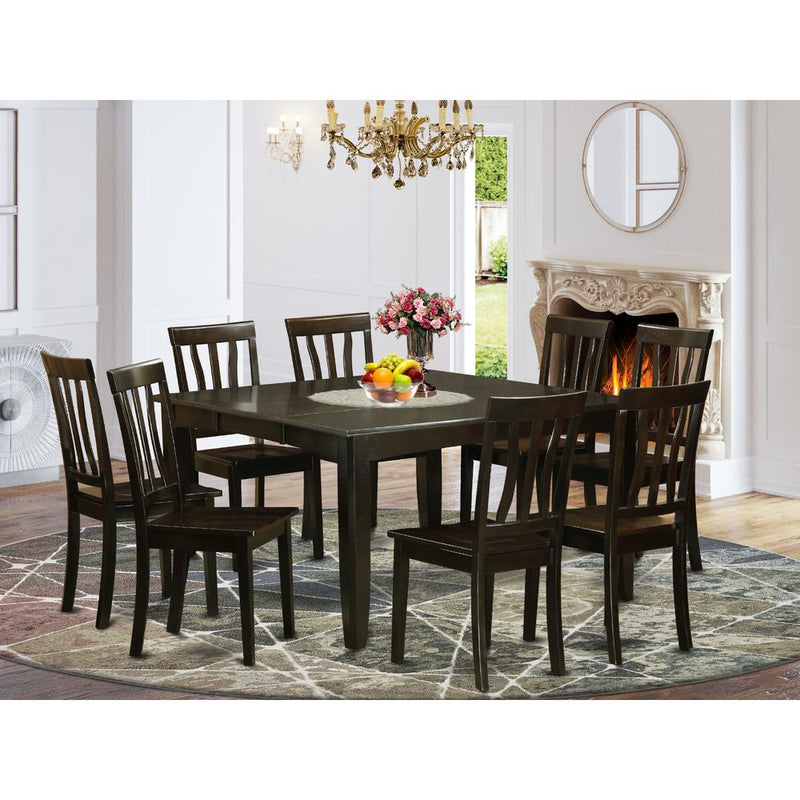 9  Pc  Dining  room  set  -  Dinette  Table  with  Leaf  and  8  Kitchen  Chairs.