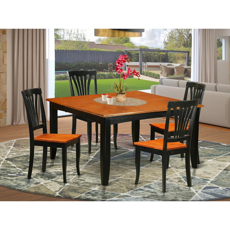 5PC  Dining  room  set-Dining  Table  and  4  Wooden  Dining  Chairs