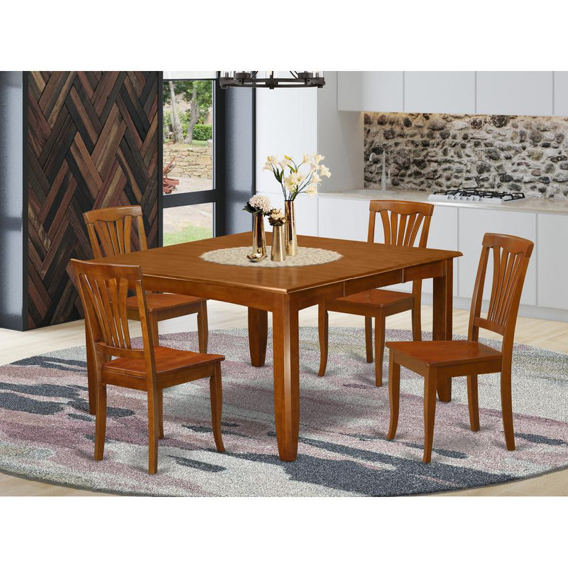 5  Pc  Dining  set-Dining  Table  with  Leaf  and  4  Dinette  Chairs.