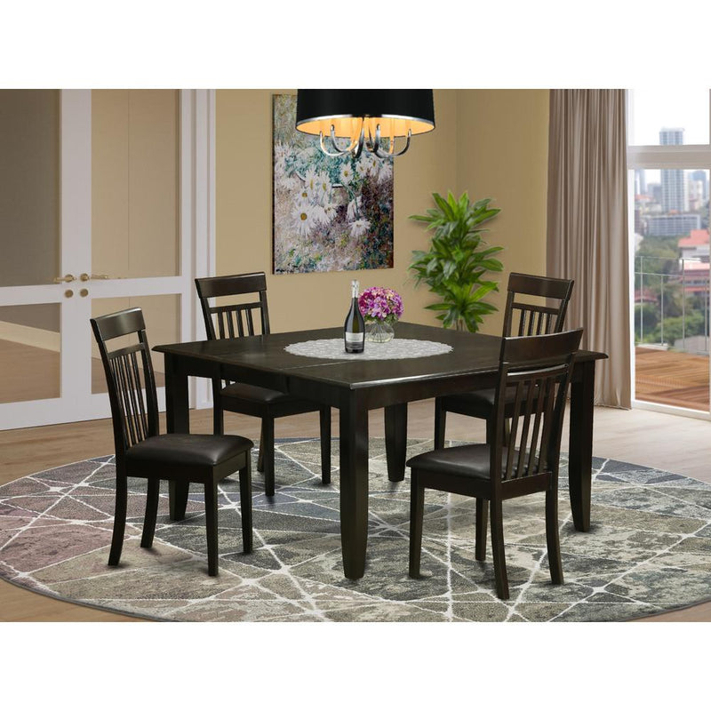 5  PC  Dining  room  set  for  4-Dinette  Table  with  Leaf  and  4  Dinette  Chairs.