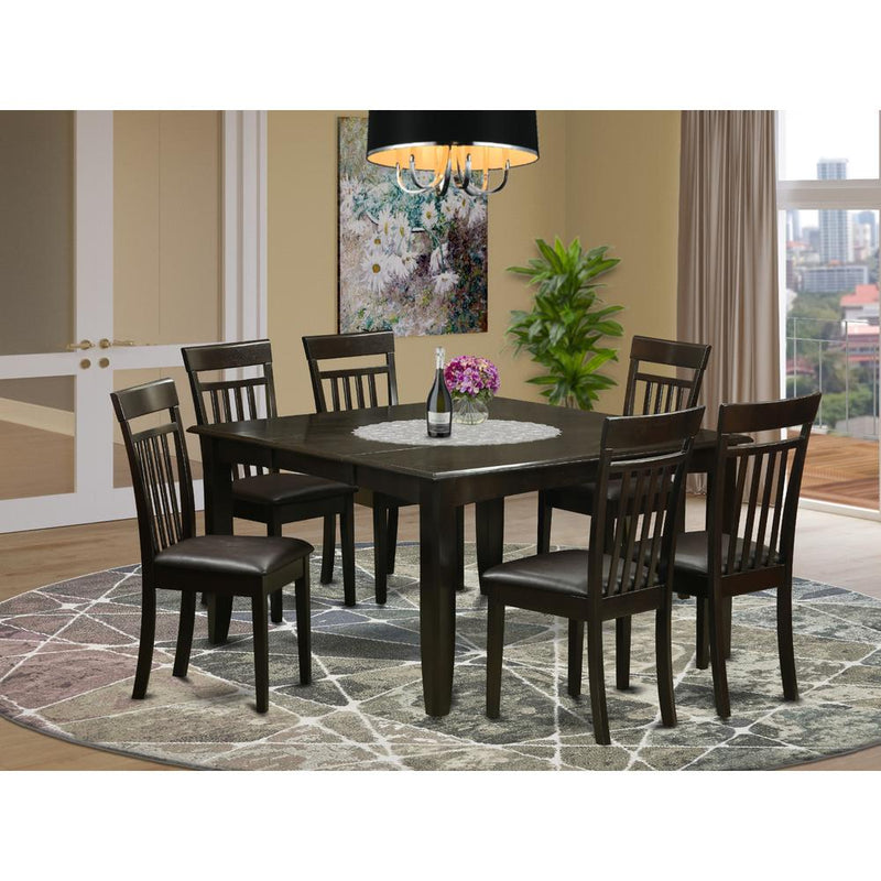 7  PC  Dining  room  set-Dinette  Table  with  Leaf  and  6  Dinette  Chairs.