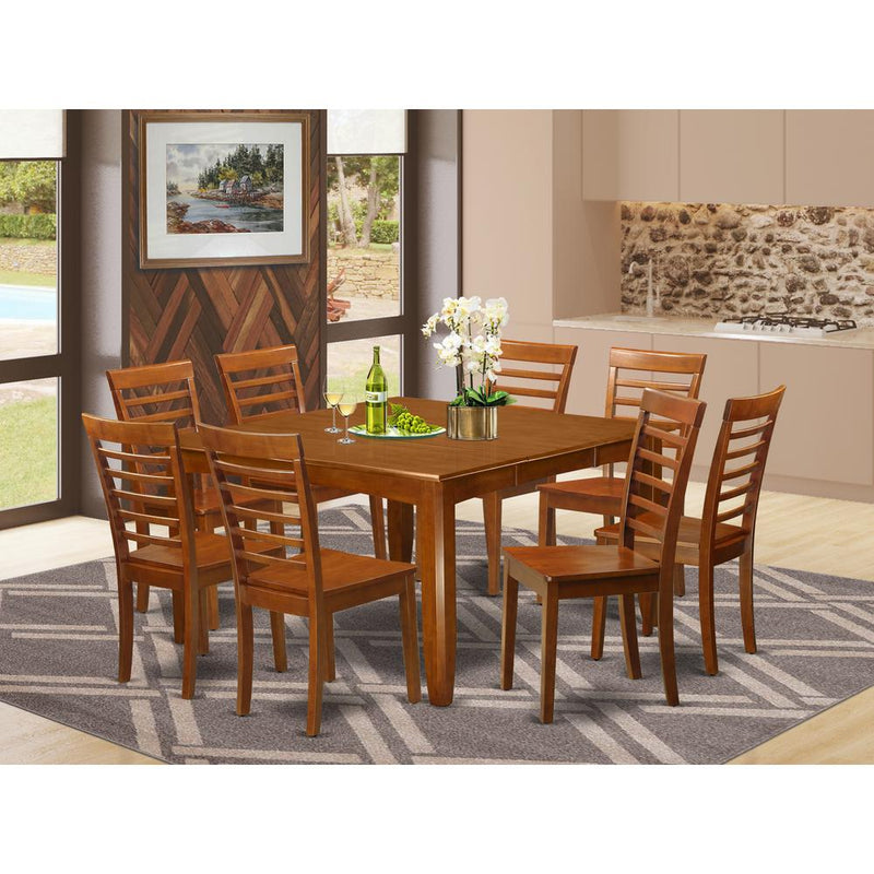 9  Pc  formal  Dining  room  set-Kitchen  Table  with  Leaf  and  8  Dinette  Chairs.