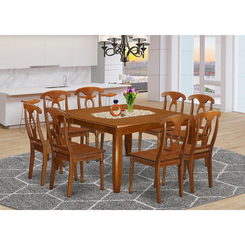 9  Pc  formal  Dining  room  set  Dining  Table  with  Leaf  and  8  Dinette  Chairs.