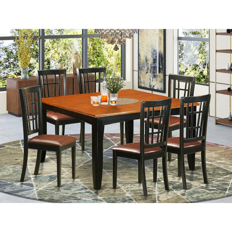 7  PC  Dining  room  set-Dining  Table  and  6  Wooden  Dining  Chairs