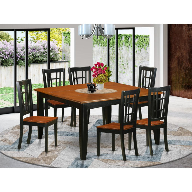 7  PC  Dining  room  set-Dining  Table  and  6  Wood  Dining  Chairs