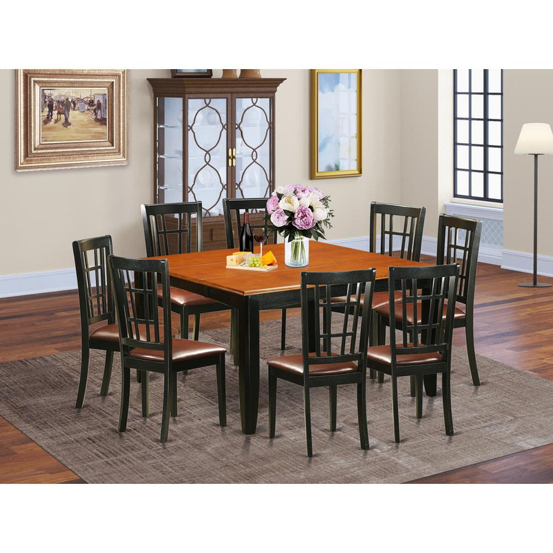 9  PC  Dining  room  set-Dining  Table  and  8  Wooden  Dining  Chairs