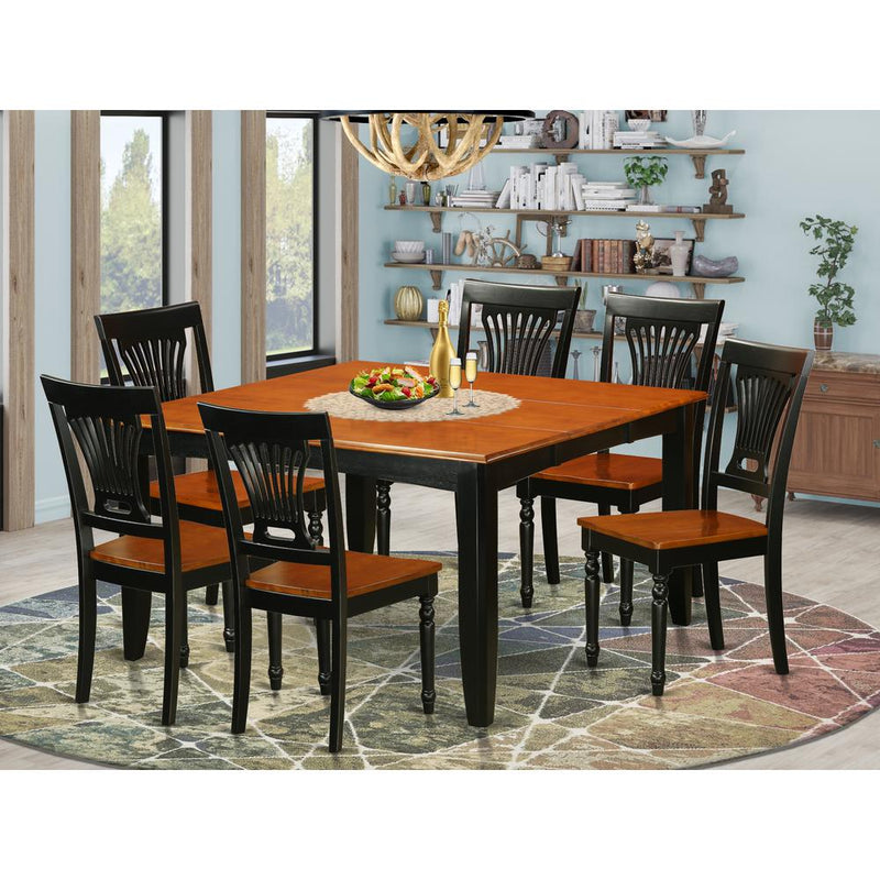 7  Pc  Dining  room  set-Dining  Table  and  6  Wood  Dining  Chairs