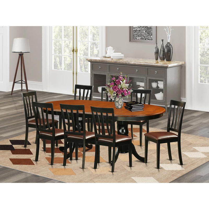 9  Pc  Dining  room  set-Dining  Table  with  8  Wood  Dining  Chairs