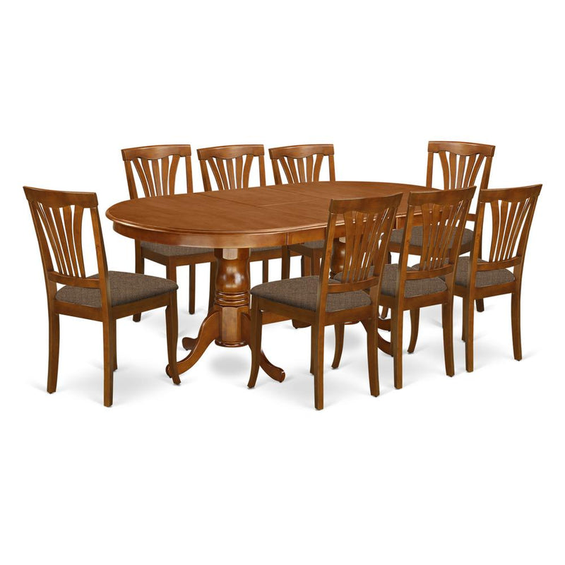 PLAV5-SBR-C 5 PC Dining room set-Dining Table with 4 Kitchen Chairs