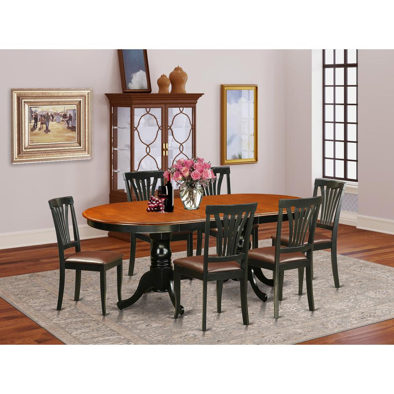 7  Pc  Dining  room  set-Dining  Table  with  6  Wooden  Dining  Chairs