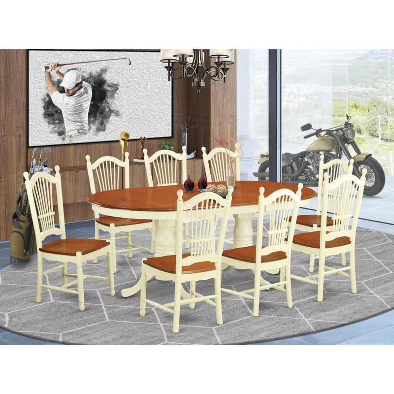 9  Pc  Dining  room  set  -Kitchen  dinette  Table  and  8  Dining  Chairs