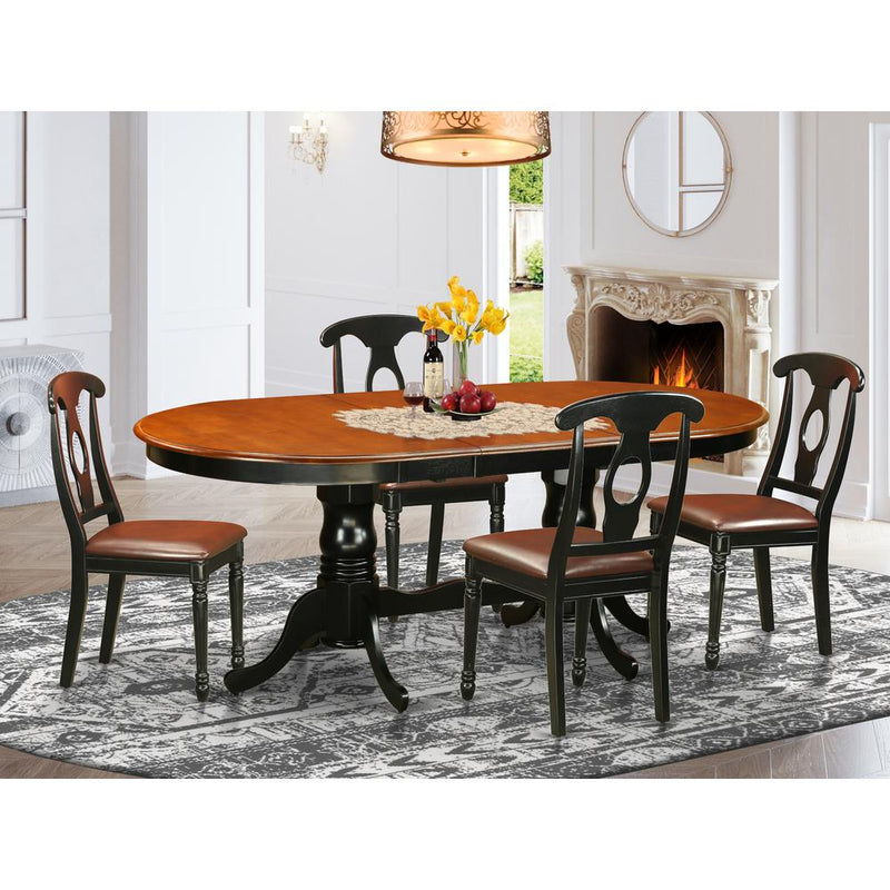 5  Pc  Dining  room  set-Dining  Table  with  4  Wood  Dining  Chairs