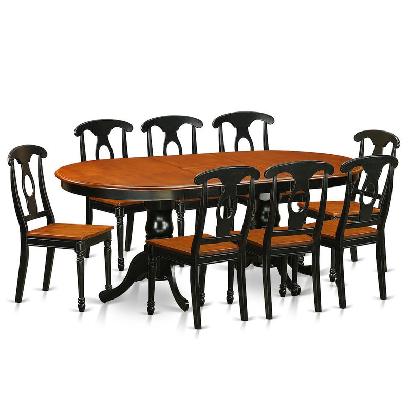 9  PC  Dining  room  set-Dining  Table  with  8  Wood  Dining  Chairs