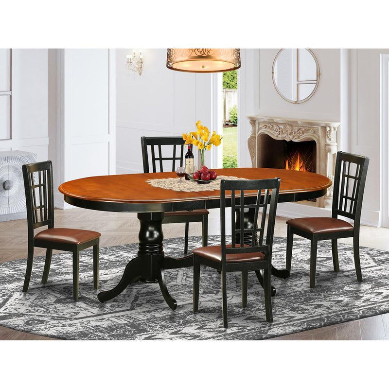 5  PC  Dining  room  set-Dining  Table  with  4  Wood  Dining  Chairs