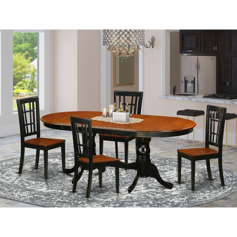 5  PC  Dining  room  set-Dining  Table  with  6  Wood  Dining  Chairs