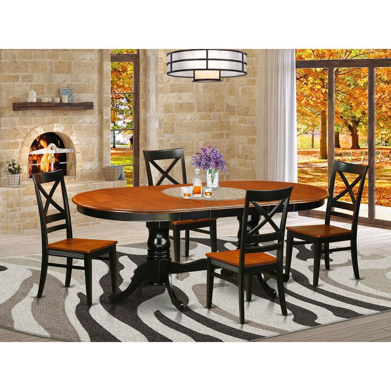 5  PC  Dining  room  set-Dining  Table  with  4  Wooden  Dining  Chairs