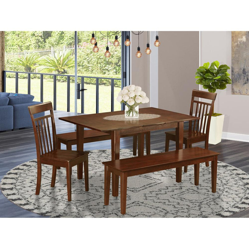 5  Pc  Dining  room  set  with  bench  -Table  with  2  Dining  Chairs  and  2  Benches